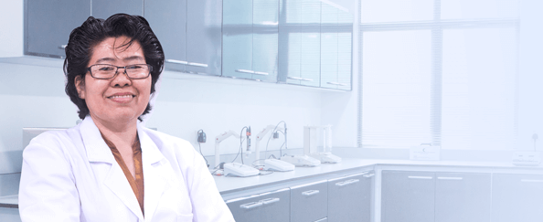 Eden posing in the lab